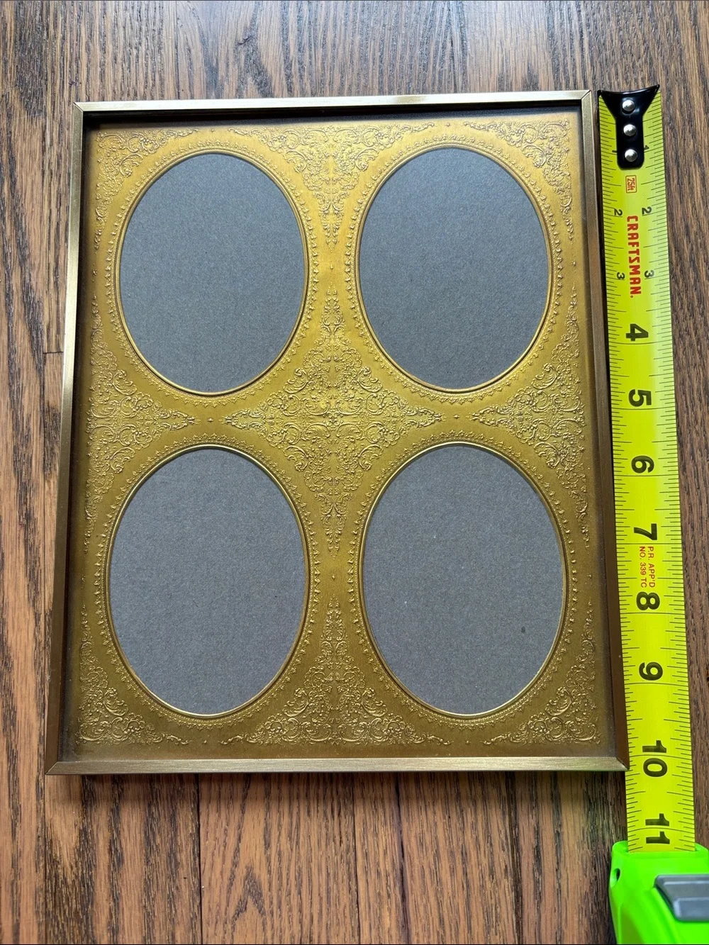 Vintage Burnes of Boston Daguerreo style gold frame 8x10
